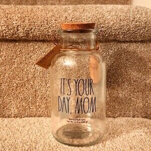 Rae Dunn "It's Your Day Mom" Jar w/ Stopper and Mini-Scoop